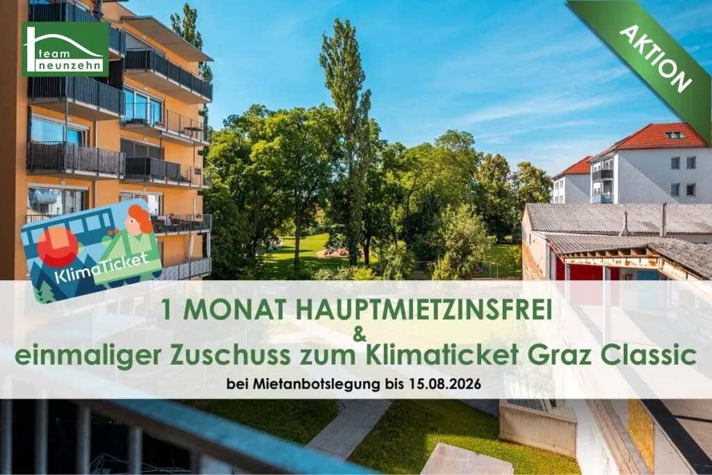 3-Zimmer-Wohnung mieten in Graz – 60,22 m², € 900