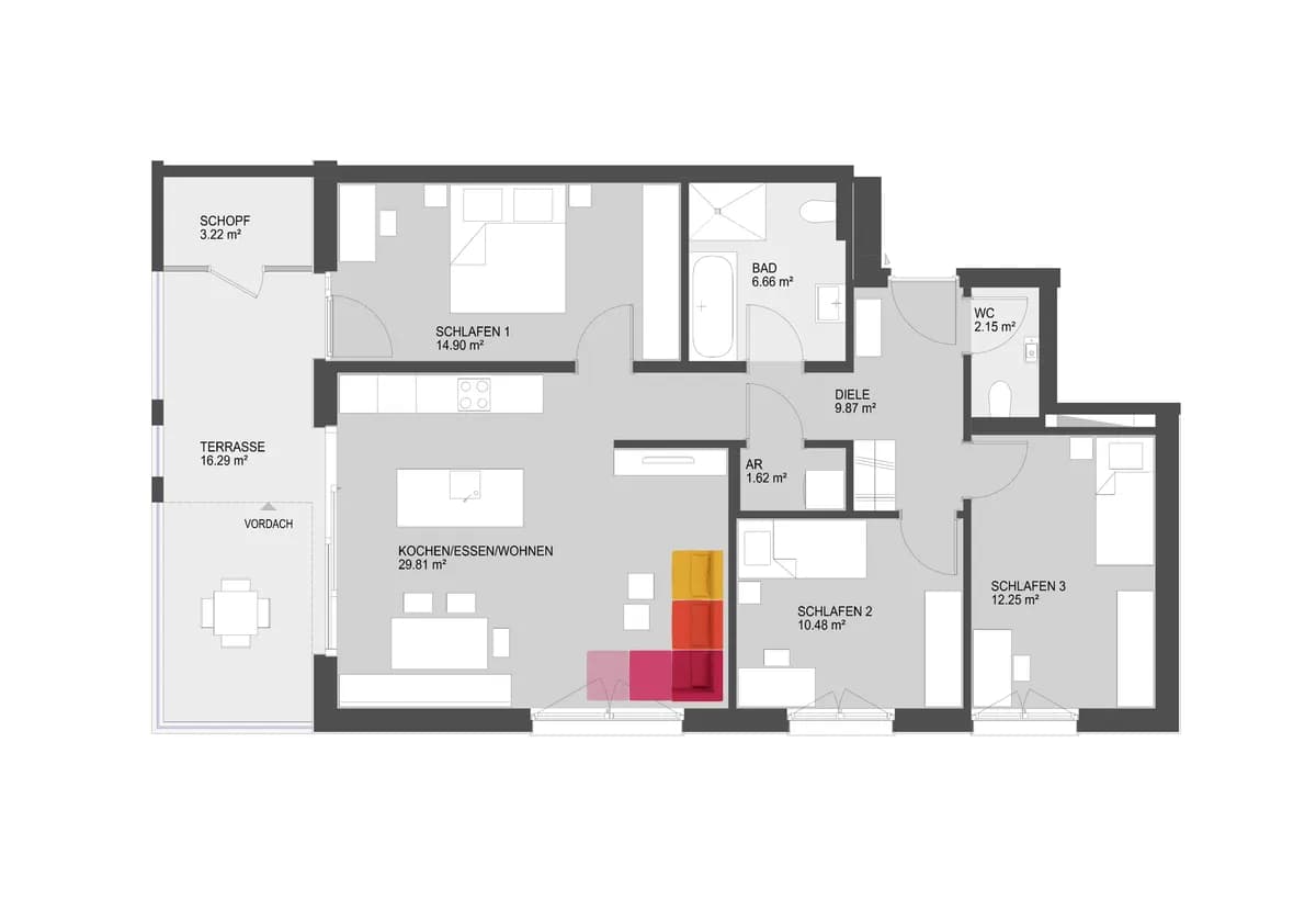 4-Zimmer-Wohnung kaufen in Dornbirn – 87,74 m², € 637.000 – Bild 16 von 18