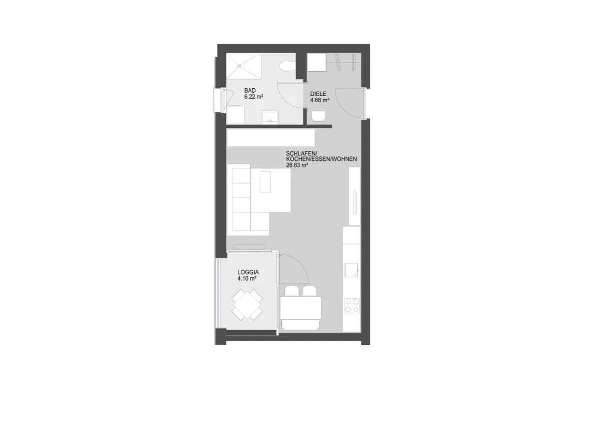 1-Zimmer-Wohnung kaufen in Dornbirn – 37,53 m², € 256.500 – Bild 10 von 10