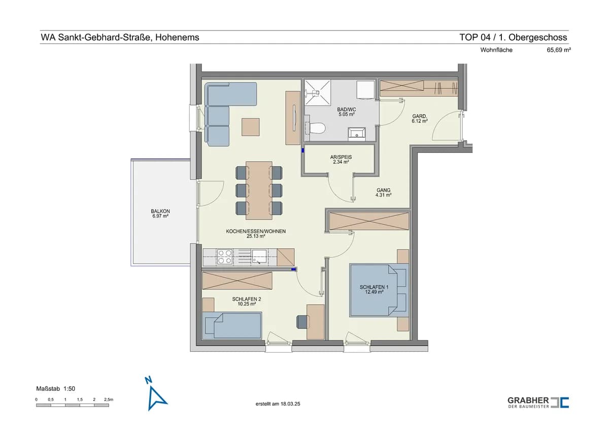 3-Zimmer-Wohnung kaufen in Dornbirn – 65,69 m², € 371.000 – Bild 8 von 8