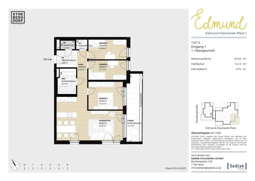 4-Zimmer-Wohnung kaufen in Wien – 87,23 m², € 575.000 – Bild 3 von 9