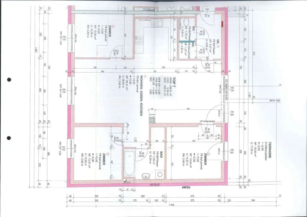 4-Zimmer-Immobilie mieten in Oberpullendorf – 108,51 m², € 965 – Bild 2 von 2