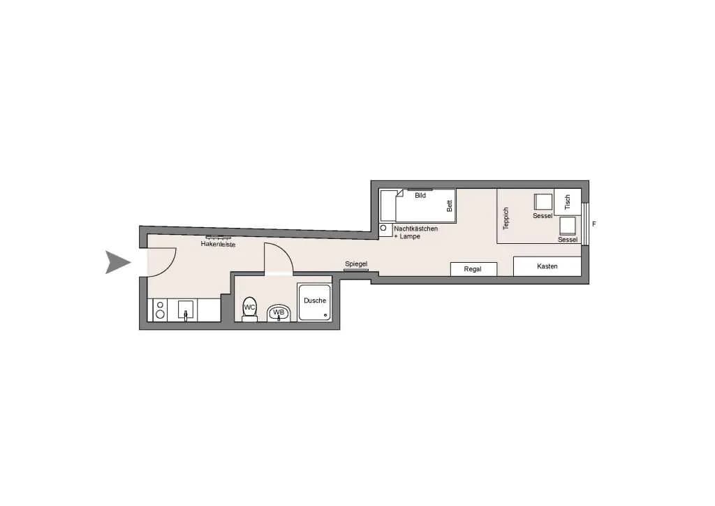 1-Zimmer-Wohnung mieten in Wien – 18 m², € 800 – Bild 10 von 10