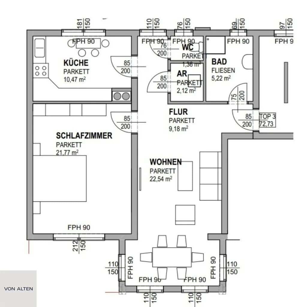 2-Zimmer-Wohnung kaufen in Gmunden – 72,73 m², € 249.000 – Bild 6 von 7