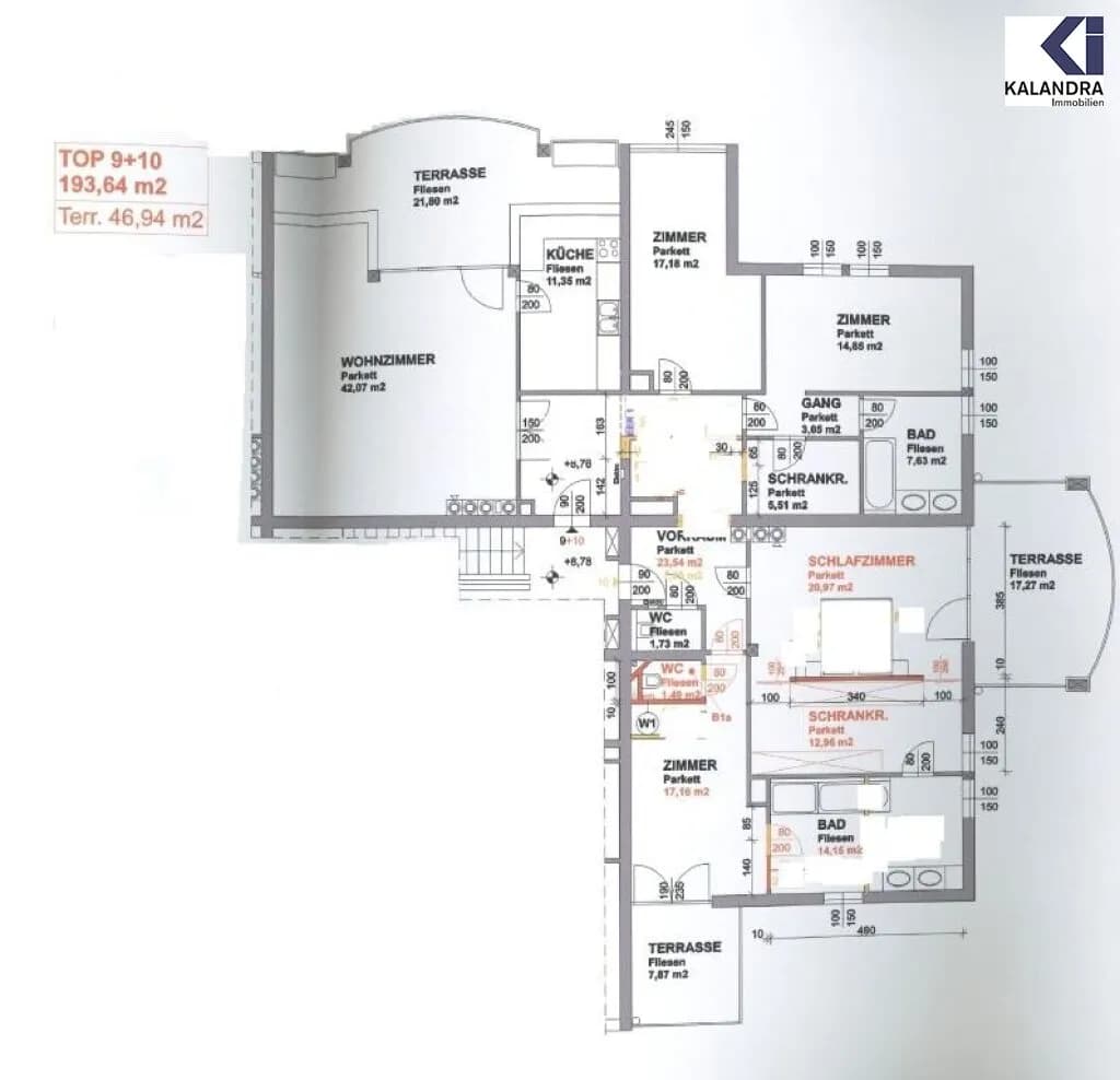 6-Zimmer-Wohnung mieten in Wien – 226,31 m², € 3.000 – Bild 27 von 32