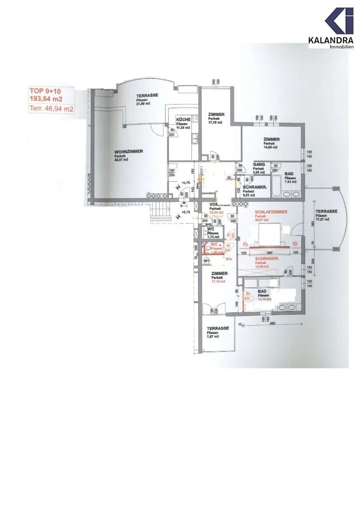 6-Zimmer-Wohnung mieten in Wien – 226,31 m², € 3.000 – Bild 32 von 32