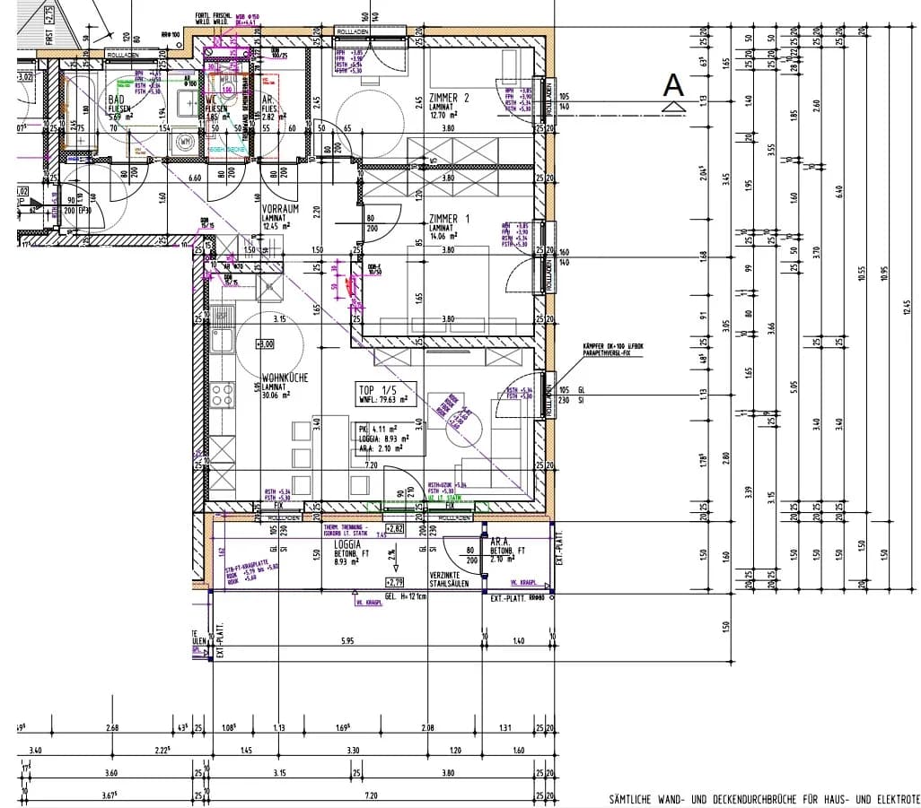 3-Zimmer-Wohnung mieten in Melk – 79,63 m², € 809 – Bild 2 von 2