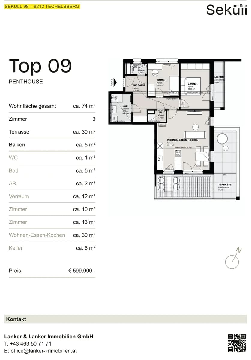3-Zimmer-Wohnung kaufen in Klagenfurt Land – 75 m², € 599.000 – Bild 5 von 5