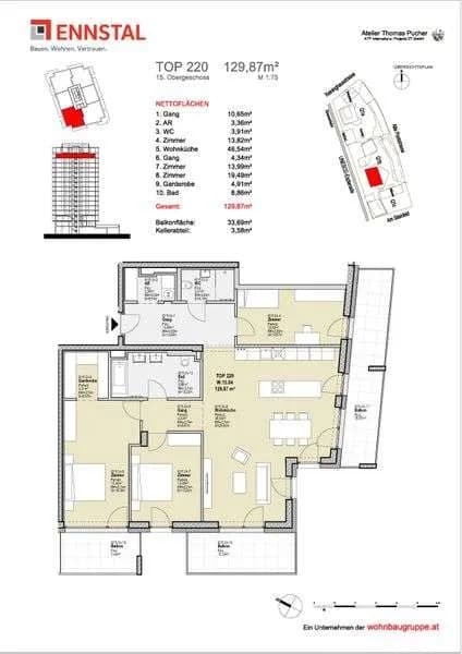 4-Zimmer-Wohnung kaufen in Graz – 130,82 m², € 790.918 – Bild 23 von 23