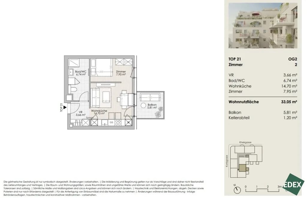 1-Zimmer-Wohnung kaufen in Wien – 33,05 m², € 211.000 – Bild 20 von 20