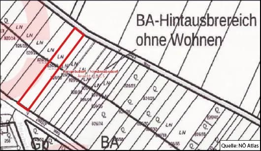 Grundstück kaufen in Gänserndorf – 1 241 m², € 79.000 – Bild 2 von 2