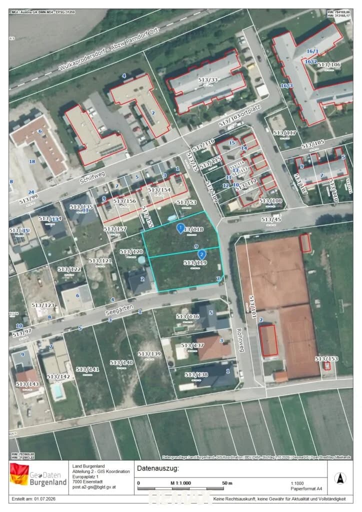 Grundstück kaufen in Neusiedl am See – 772 m², € 308.000 – Bild 3 von 3
