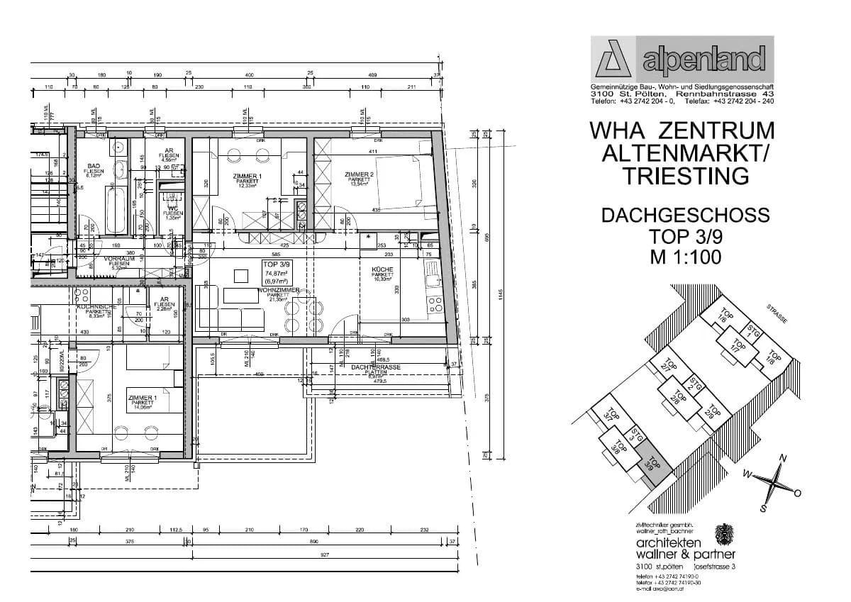 3-Zimmer-Wohnung mieten in Baden – 74,87 m², € 757 – Bild 6 von 6
