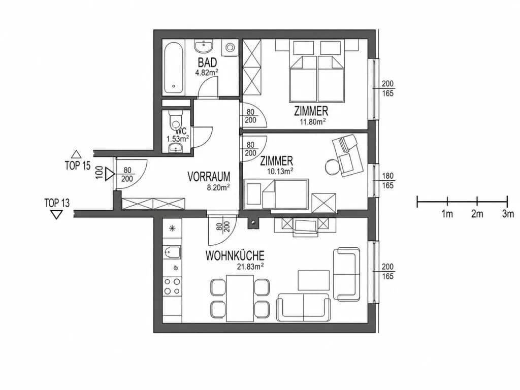 3-Zimmer-Wohnung kaufen in Tulln – 59,07 m², € 229.000 – Bild 10 von 10