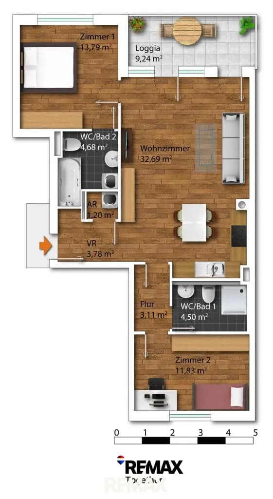 3-Zimmer-Wohnung kaufen in Korneuburg – 75,53 m², € 345.000 – Bild 36 von 37