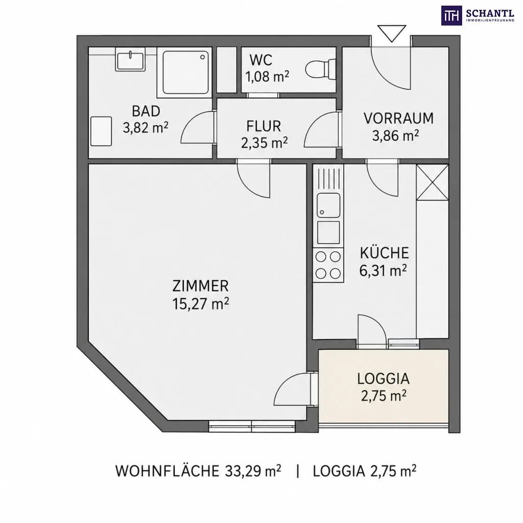 1-Zimmer-Wohnung mieten in Wien – 36,04 m², € 791 – Bild 11 von 11