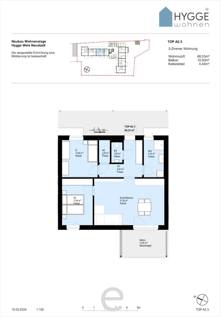 3-Zimmer-Wohnung kaufen in Wels – 68,33 m², € 318.800 – Bild 15 von 18