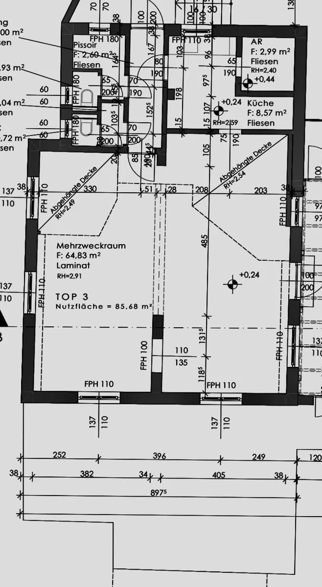 3-Zimmer-Immobilie mieten in Baden – 106 m², € 1.100 – Bild 9 von 9