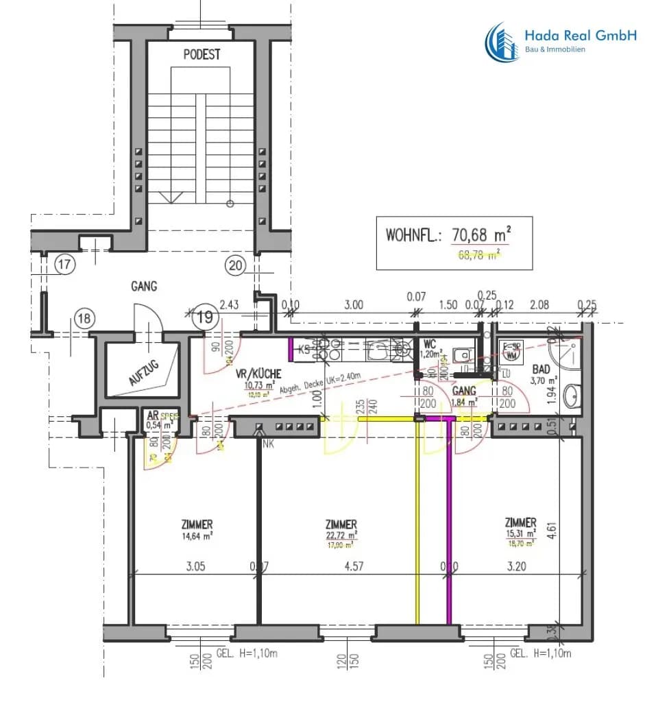 3-Zimmer-Wohnung kaufen in Wien – 70,68 m², € 276.900 – Bild 11 von 11