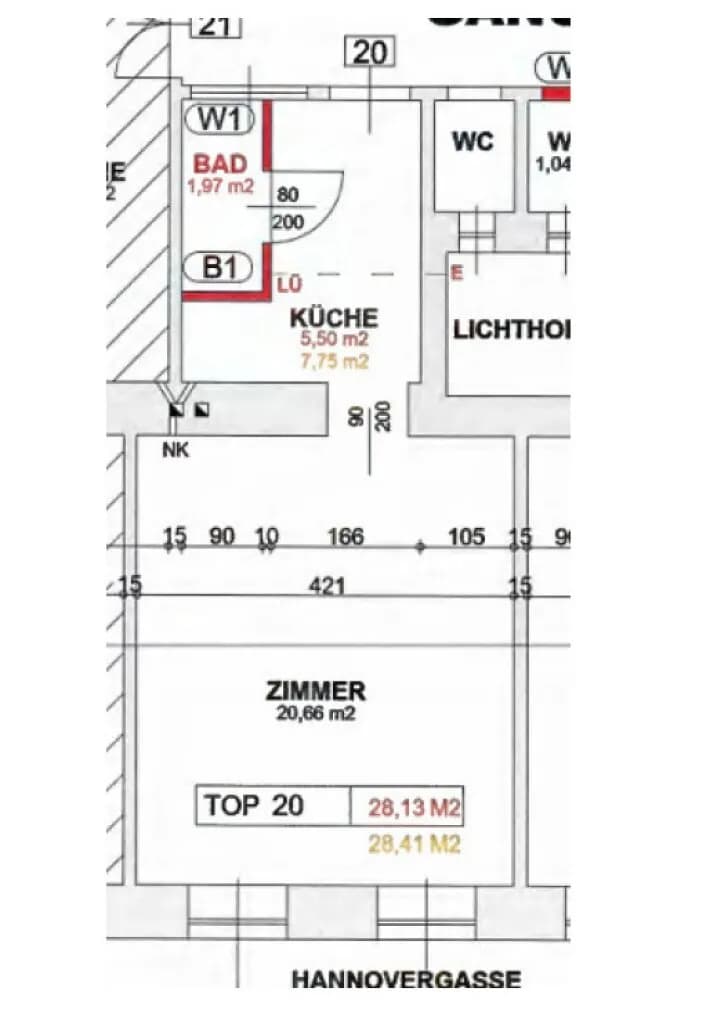 1-Zimmer-Wohnung mieten in Wien – 29 m², € 750 – Bild 7 von 7