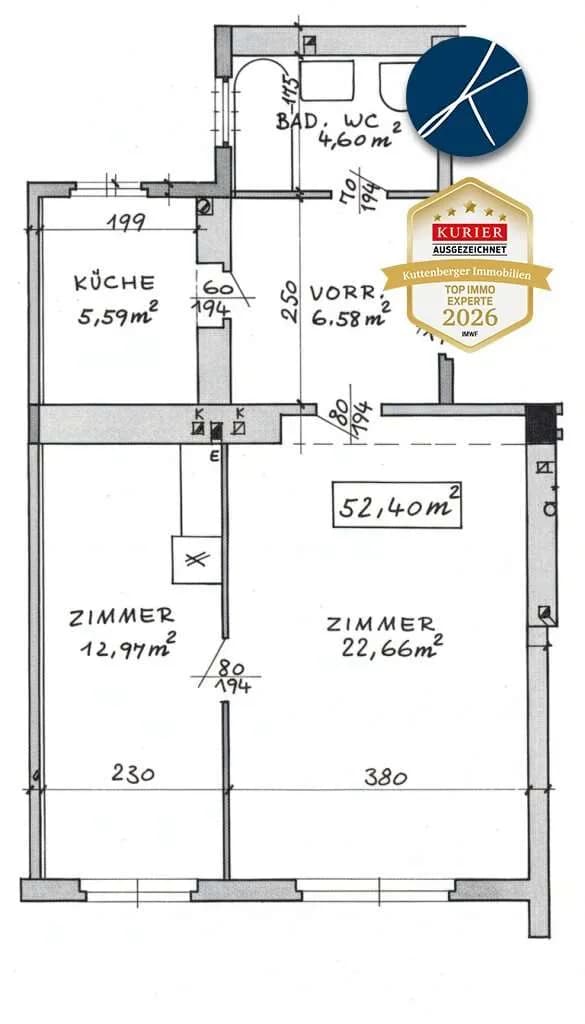 2-Zimmer-Wohnung kaufen in Wien – 53 m², € 159.900 – Bild 9 von 9