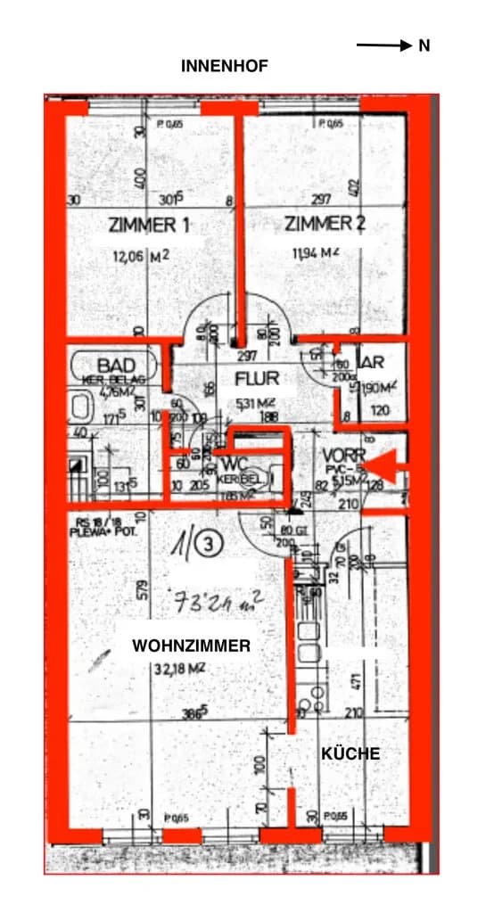 3-Zimmer-Wohnung kaufen in Wien – 73,24 m², € 490.000 – Bild 14 von 14