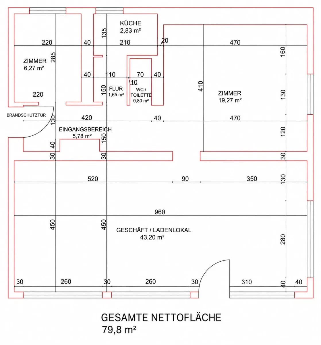 3-Zimmer-Gewerbeimmobilie mieten in Tulln – 80 m², € 650 – Bild 7 von 14