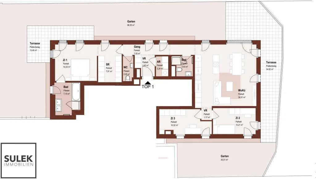 4-Zimmer-Wohnung mieten in Wien – 104,07 m², € 3.350 – Bild 27 von 28