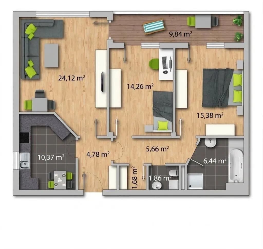 3-Zimmer-Wohnung kaufen in Schwaz – 84,35 m², € 374.000 – Bild 5 von 5