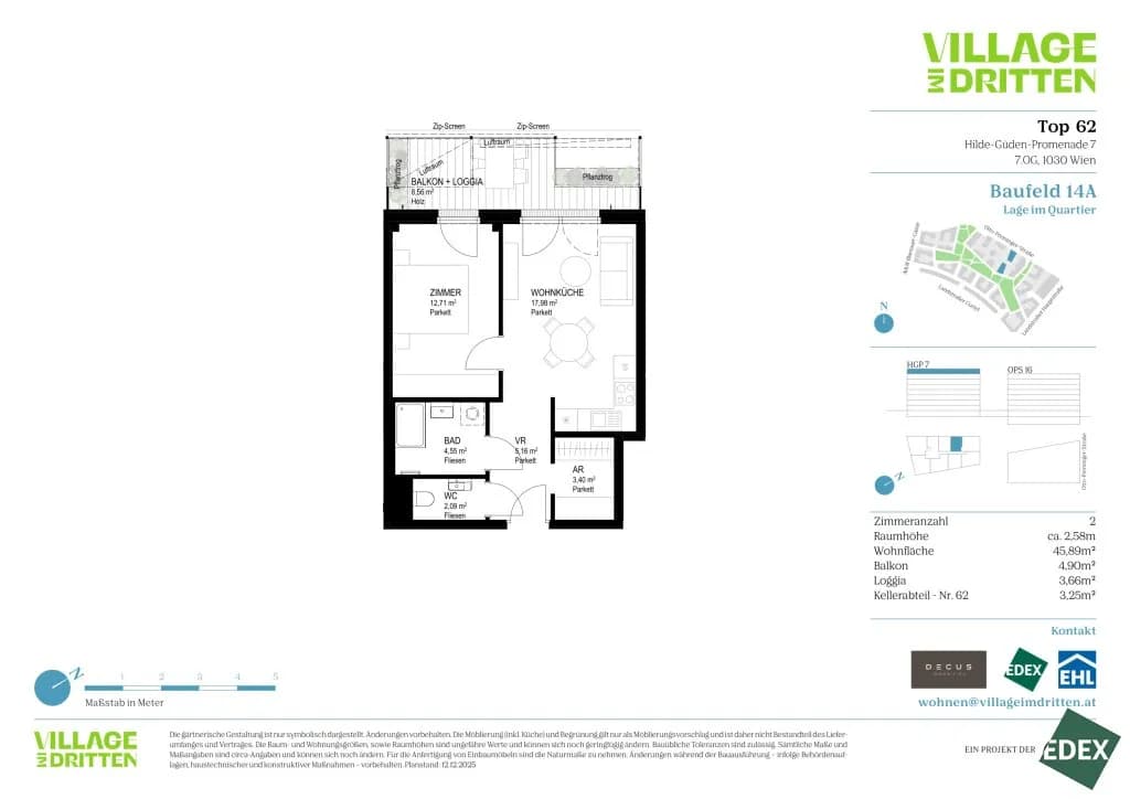 2-Zimmer-Wohnung kaufen in Wien – 45,89 m², € 386.100 – Bild 11 von 11