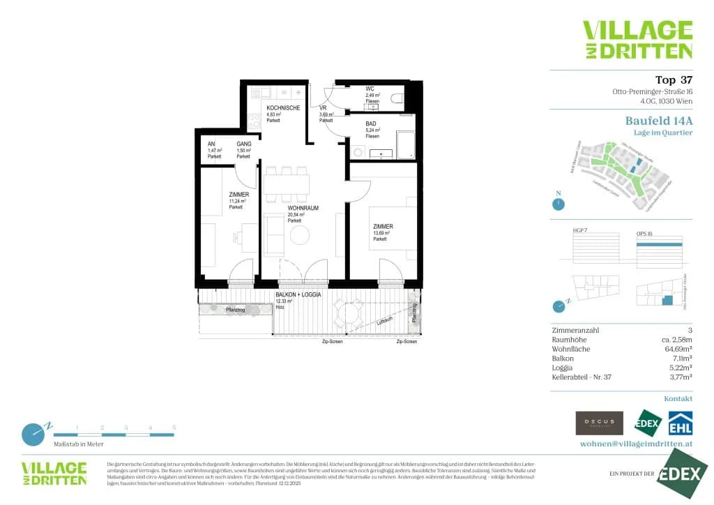 3-Zimmer-Wohnung kaufen in Wien – 64,69 m², € 554.000 – Bild 11 von 11