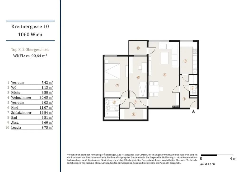 3-Zimmer-Wohnung kaufen in Wien – 91 m², € 515.000 – Bild 11 von 11