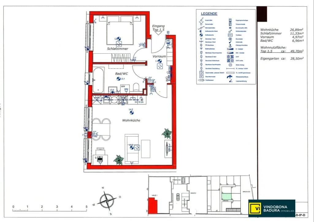 2-Zimmer-Wohnung kaufen in Baden – 50,12 m², € 279.000 – Bild 14 von 15