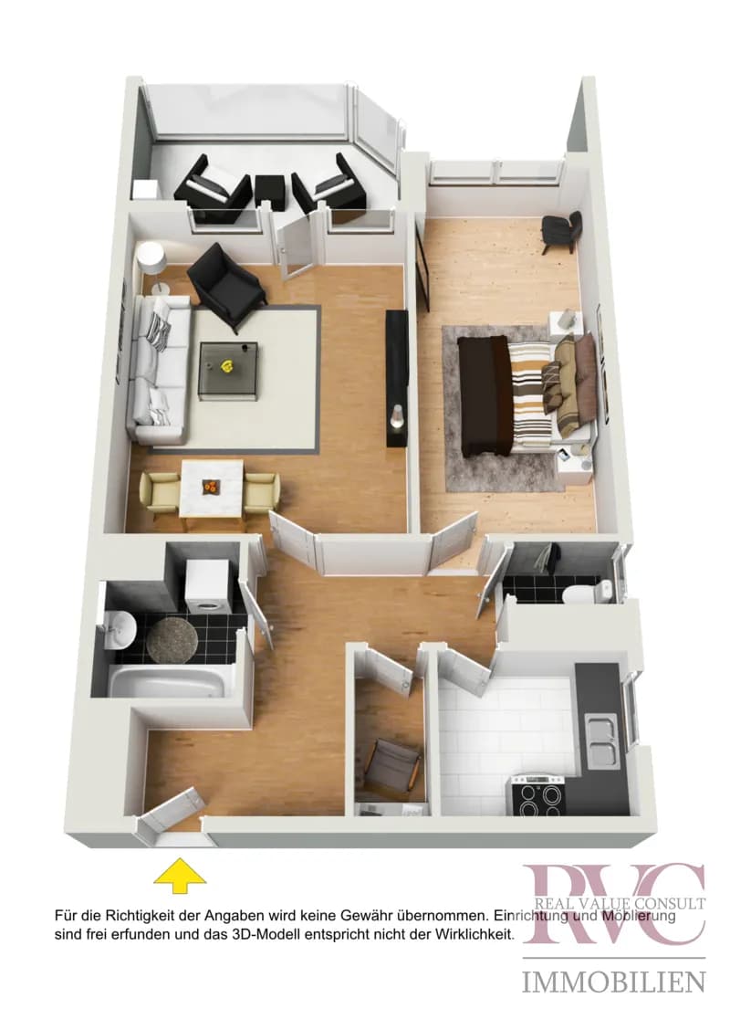 2-Zimmer-Wohnung kaufen in Wien – 60,61 m², € 549.000 – Bild 3 von 12