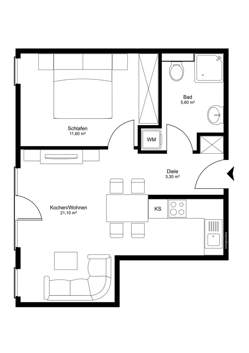 2-Zimmer-Wohnung kaufen in Dornbirn – 41,71 m² – Bild 2 von 15