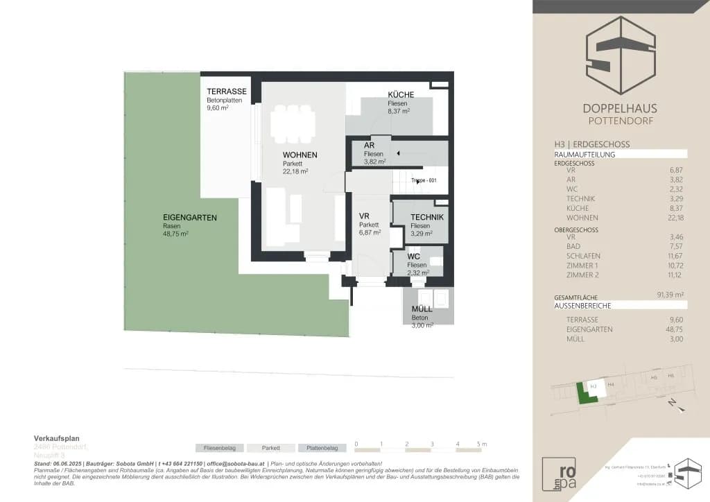 4-Zimmer-Haus kaufen in Baden – 91,39 m², € 329.000 – Bild 4 von 17