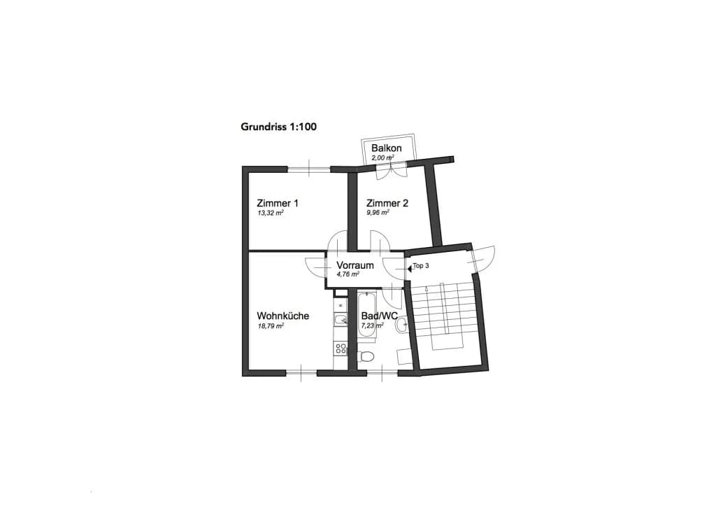 3-Zimmer-Wohnung kaufen in Graz – 55,2 m², € 205.000 – Bild 15 von 15