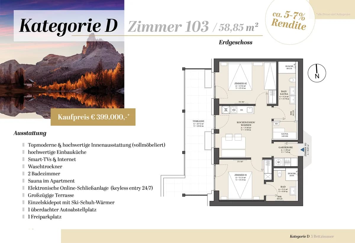 1-Zimmer-Wohnung kaufen in Kufstein – 33 m², € 249.000 – Bild 7 von 8