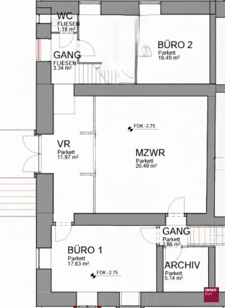 2-Zimmer-Gewerbeimmobilie mieten in Wien – 54 m², € 742 – Bild 11 von 11