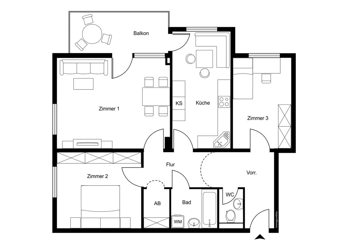 3-Zimmer-Wohnung kaufen in Bregenz – 71,77 m², € 315.000 – Bild 2 von 28