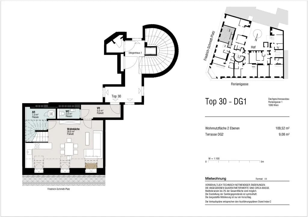 3-Zimmer-Wohnung mieten in Wien – 109,52 m², € 3.400 – Bild 28 von 29