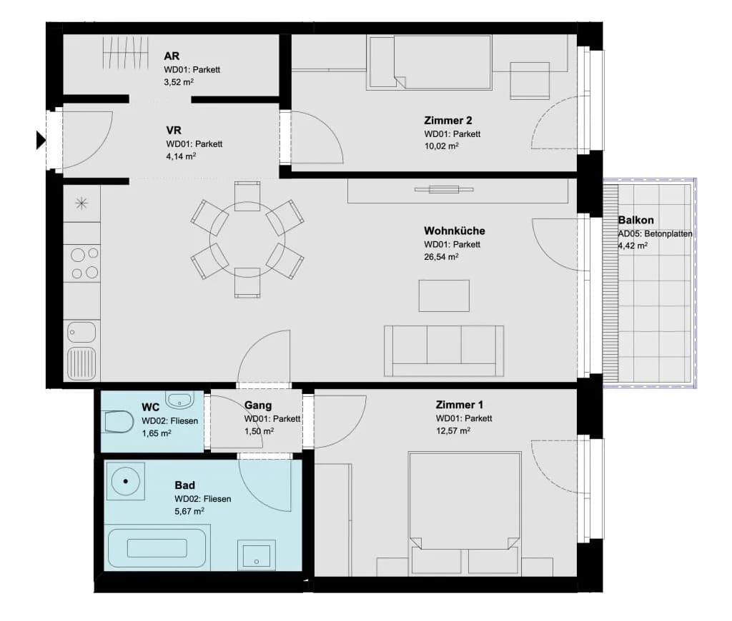 3-Zimmer-Wohnung kaufen in Wien – 66 m², € 279.000 – Bild 10 von 11