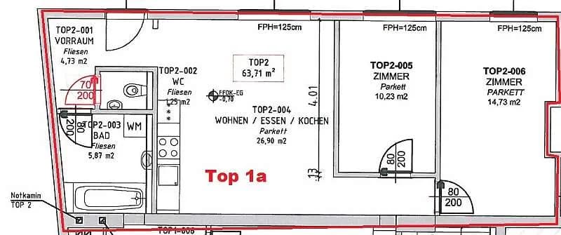3-Zimmer-Wohnung mieten in Baden – 64 m², € 771 – Bild 8 von 26