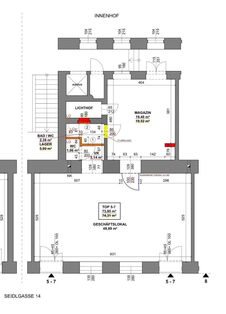 Gewerbeimmobilie mieten in Wien – 74 m², € 25 – Bild 2 von 14