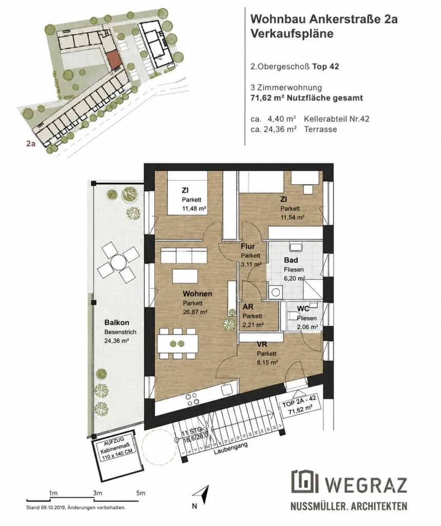 3-Zimmer-Wohnung mieten in Graz – 71,62 m², € 1.380 – Bild 12 von 15