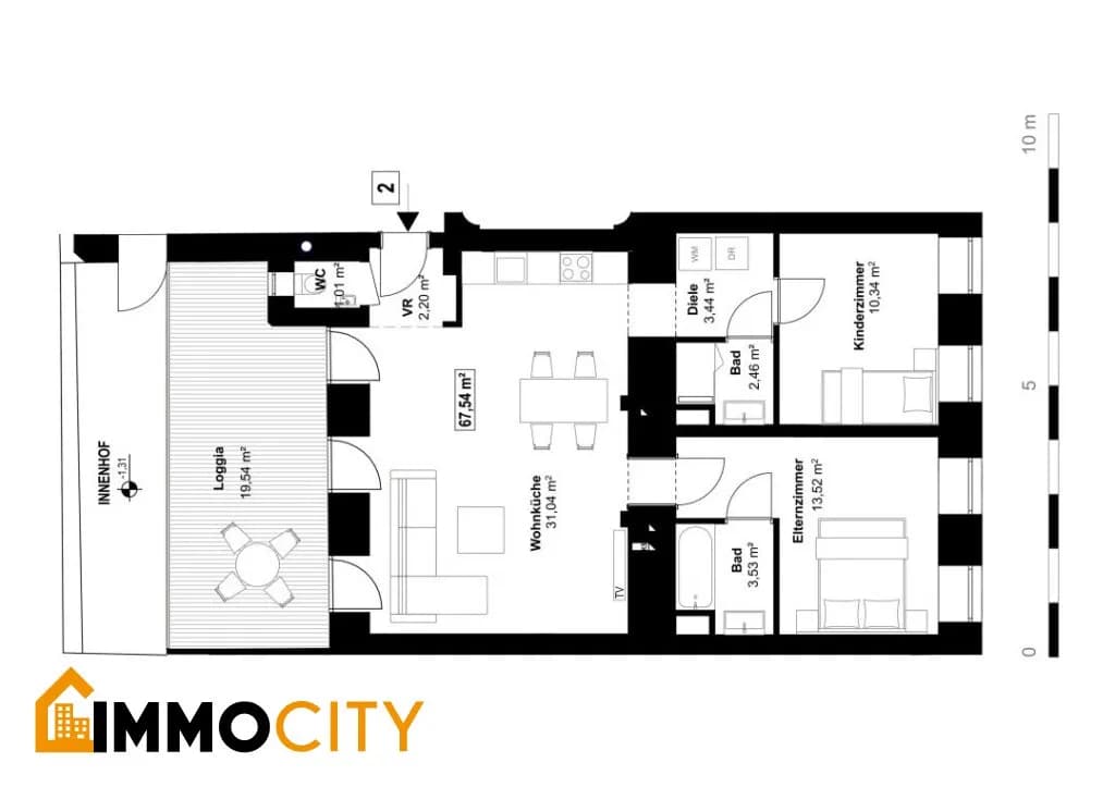3-Zimmer-Wohnung kaufen in Wien – 67,54 m², € 399.000
