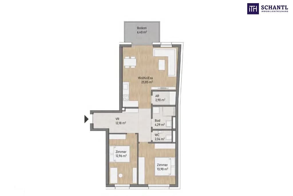 3-Zimmer-Wohnung kaufen in Graz – 74,12 m², € 375.814 – Bild 8 von 10