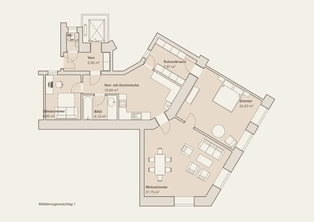 3-Zimmer-Wohnung kaufen in Wien – 105,9 m², € 380.000 – Bild 20 von 21