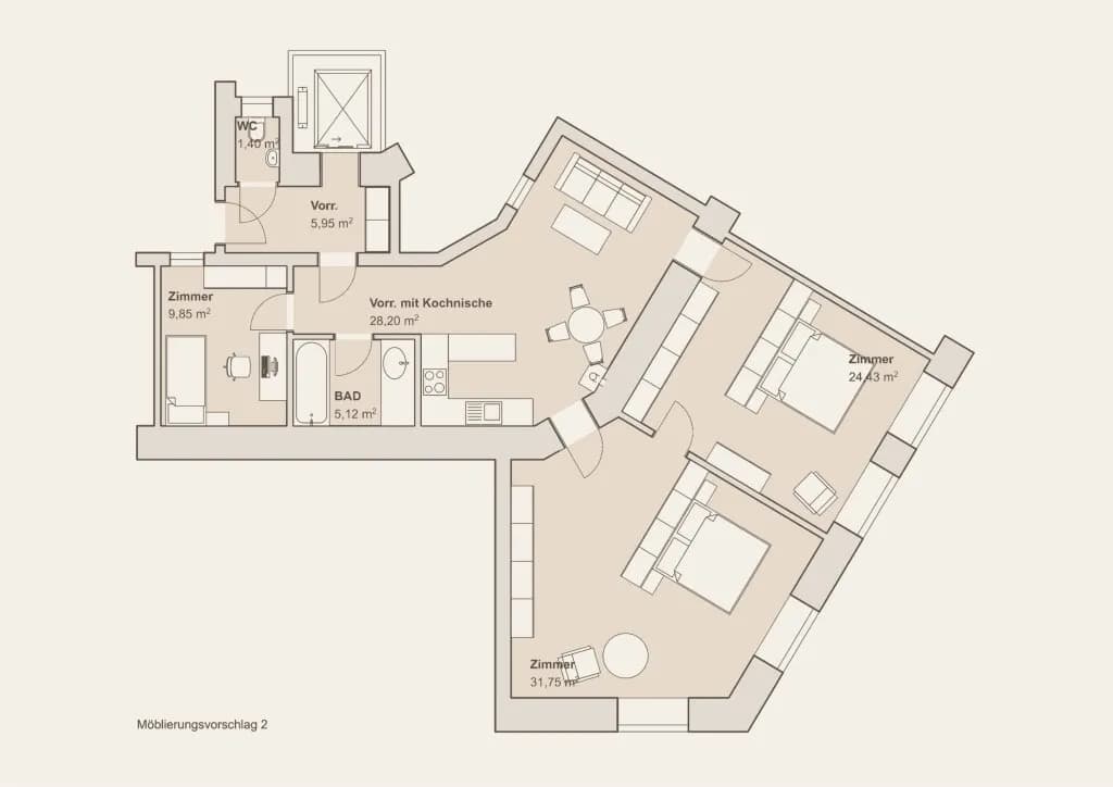 3-Zimmer-Wohnung kaufen in Wien – 105,9 m², € 380.000 – Bild 21 von 21