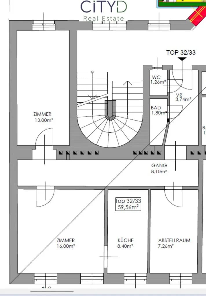 2-Zimmer-Wohnung kaufen in Wien – 60 m², € 135.000 – Bild 2 von 2